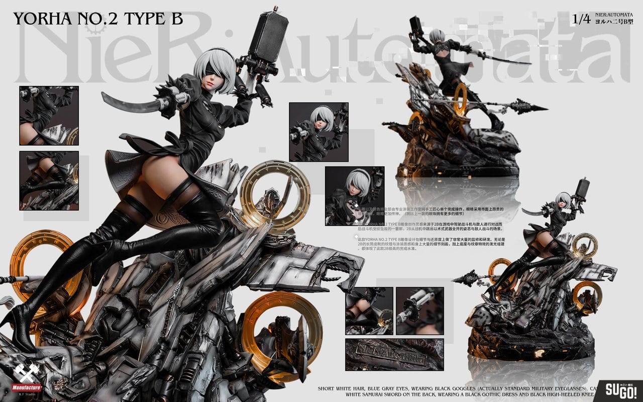 MF Studio [18+] NieR:Automata YoRHa No.2 Type B 2B 1/4 Scale GK Statue  Luxury Ver. - Sugo Toys | Australian Premium Collectable Store