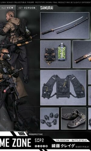 Damtoys EXTREMEZONE Samurai SAKIFUJICRAIG 1/6 Action Figure Damtoys EXTREMEZONE Samurai SAKIFUJICRAIG 1/6 Action Figure