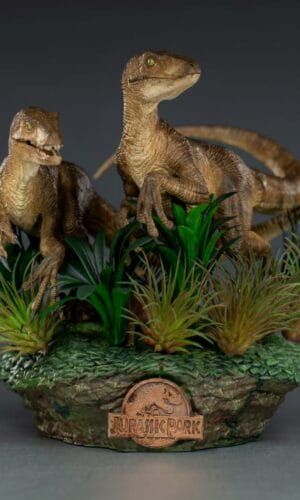 Statue Jurassic Park – Just The Two Raptors – 1/10 Deluxe Art Scale – Iron Studios