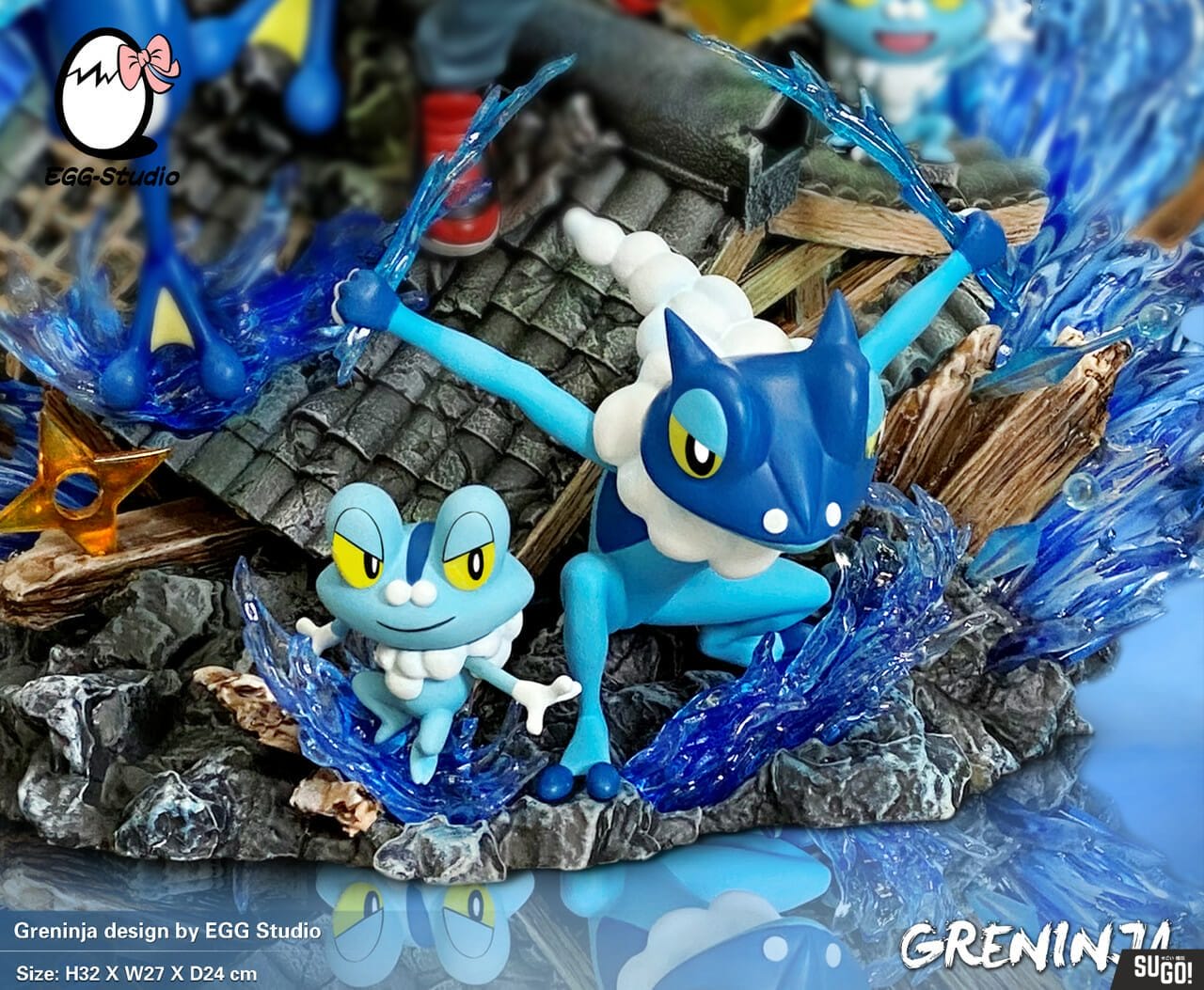 EGG Studio Pokemon Ash Ketchum And Greninja Family GK Statue - Sugo ...