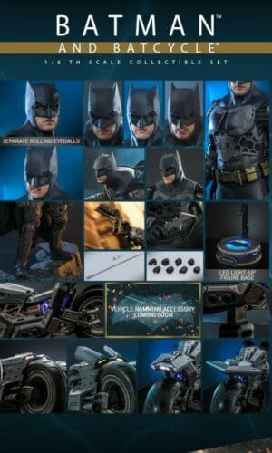 Hot Toys The Flash (2023) MMS705 Batman And Batcycle 1/6th Scale Figure ...