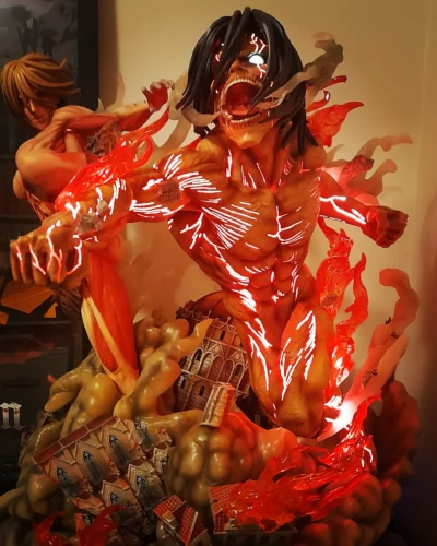 Jimei Palace Attack on Titan Eren vs Female Titan 66cm Statue photo review