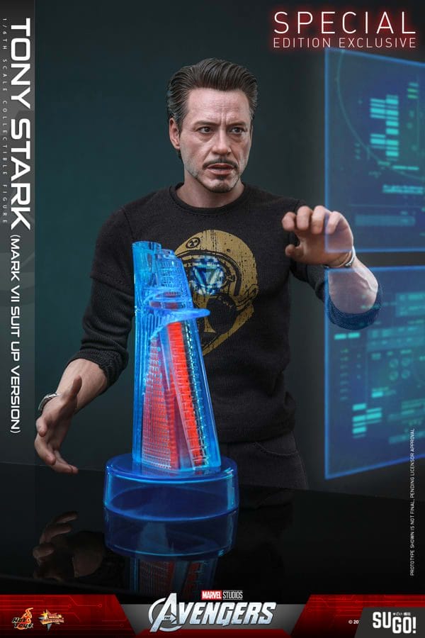 Hot Toys Marvel Iron Man Tony Stark (Mark Vii Suit Up Version) (Special  Edition - Stark Tower Hologram) MMS718B 1/6 Scale Action Figure - Sugo Toys  | Australian Premium Collectable Store