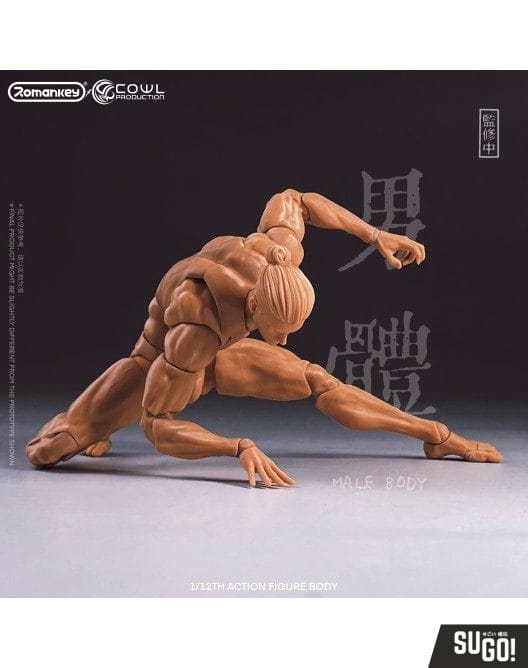 新品未開封　Romankey x COWL 男性素体　yellow 黄色 Romankey X COWL Male Body Yellow Skin 1/12 Scale Action