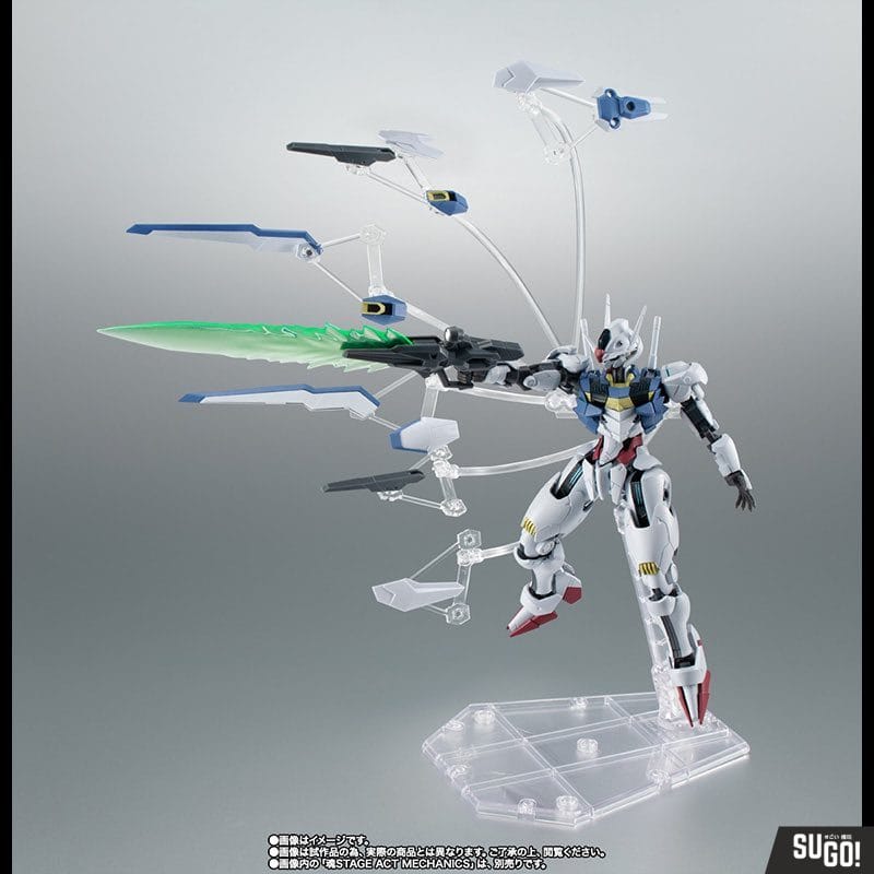 Bandai P-Bandai The Robot Spirits XVX-016 Gundam Aerial Permet Score Six ver.  A.N.I.M.E. Action Figure - Sugo Toys