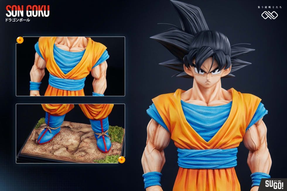 MX Studio Dragon Ball Shenron and Little Son Goku Statue