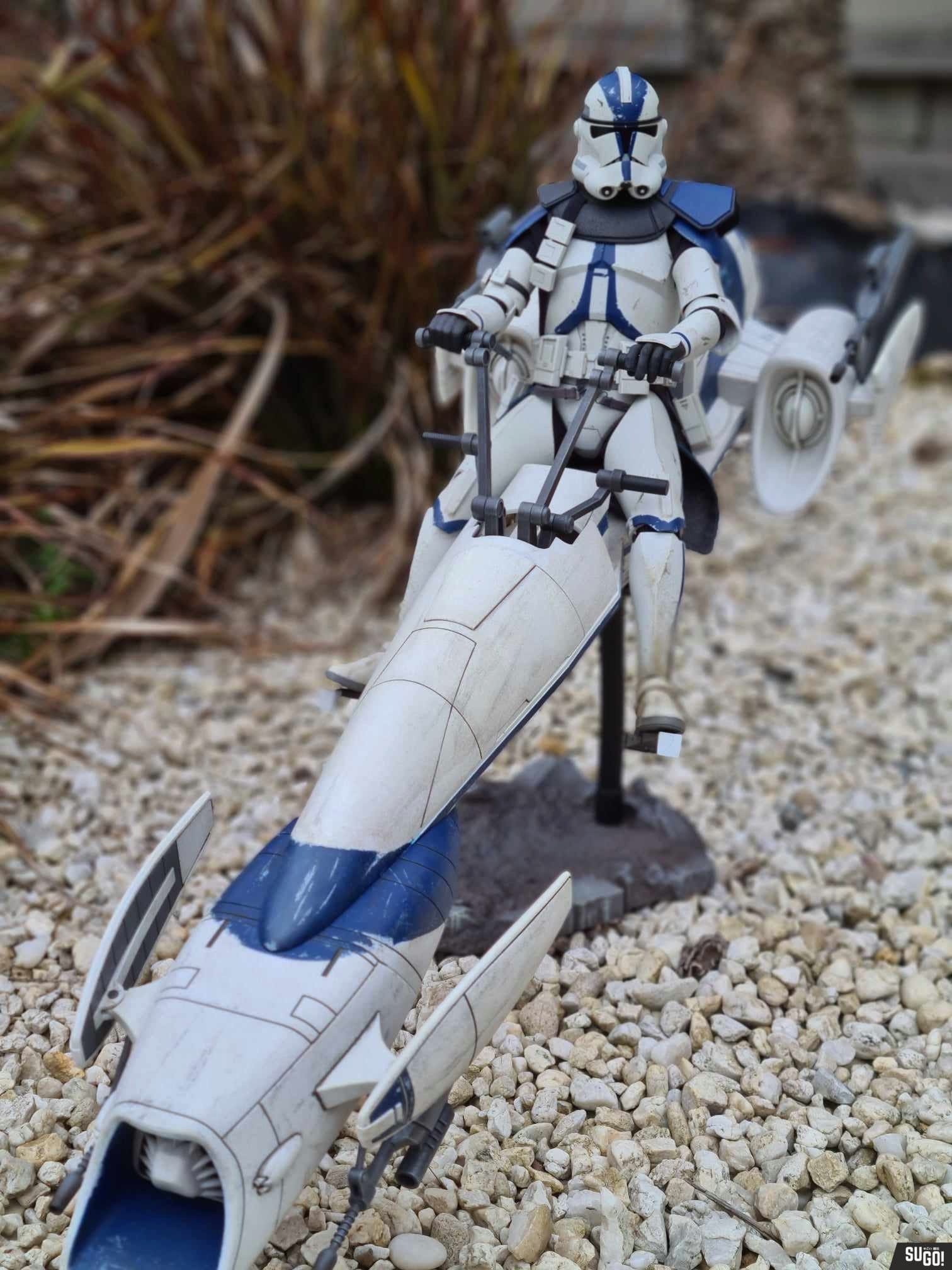 Hot Toys Star Wars: The Clone Wars TMS076 Commander Appo & BARC Speeder 1/6 Scale Action Figure Set photo review