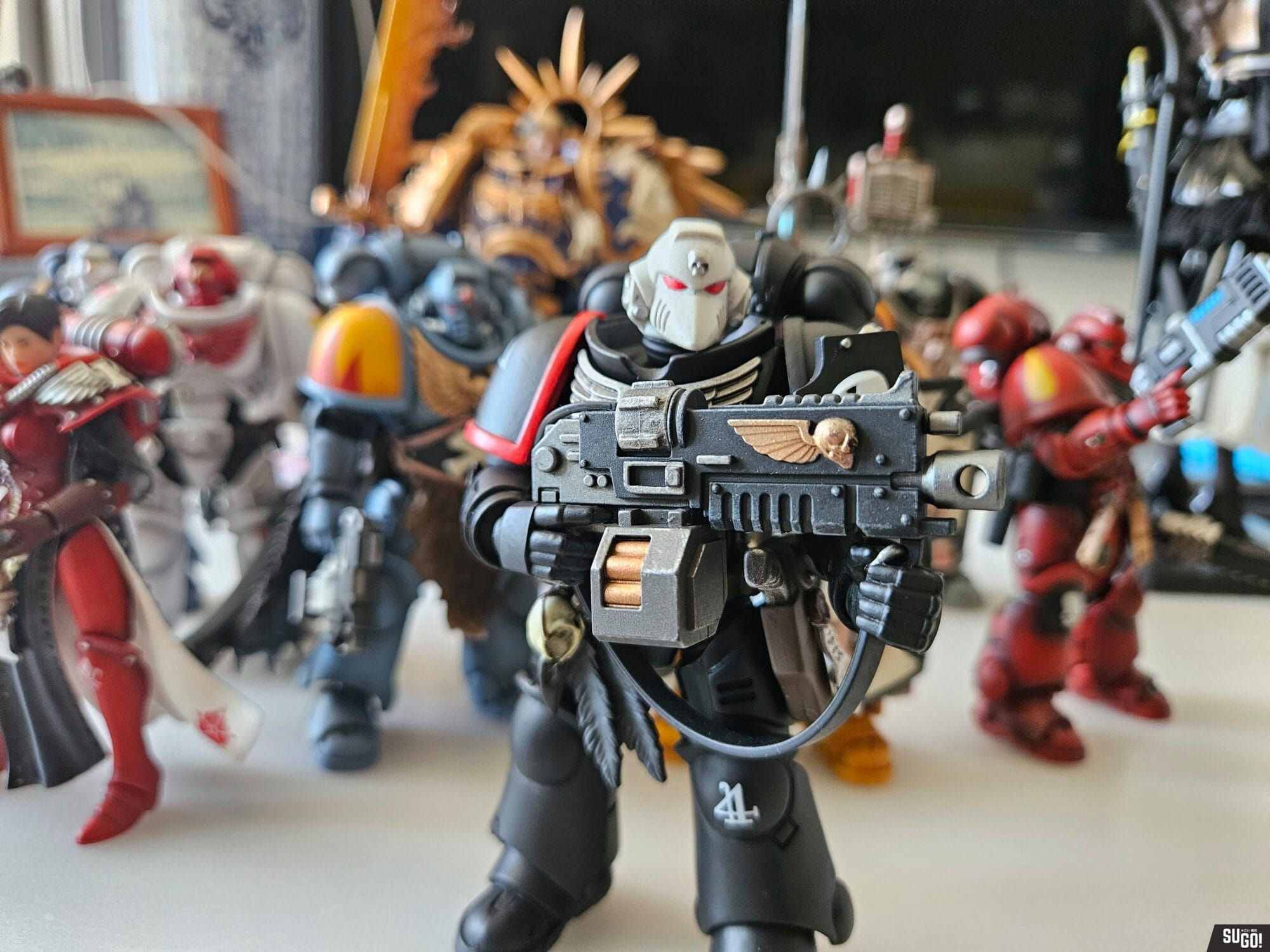 Joy Toy Warhammer 40K Raven Guard Intercessors Sergeant Rychas 1/18 Scale Figure JT4577 photo review
