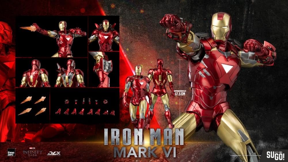 Threezero Avengers: The Infinity Saga DLX Iron Man Mark 6 3Z05000C0 1/ ...