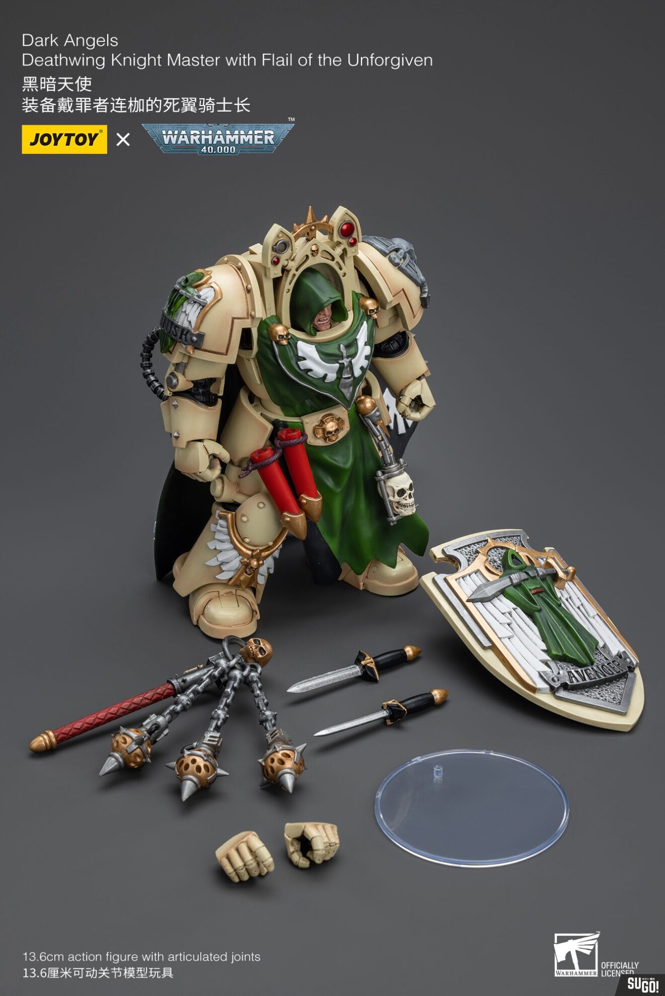 Joy Toy JT9190 1/18 Warhammer 40000 Dark Angels Deathwing Knight Master ...