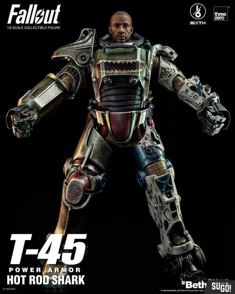 3A Threezero 3Z0774 《Fallout》T-45 Hot Rod Shark Power Armor Action 1/6 ...