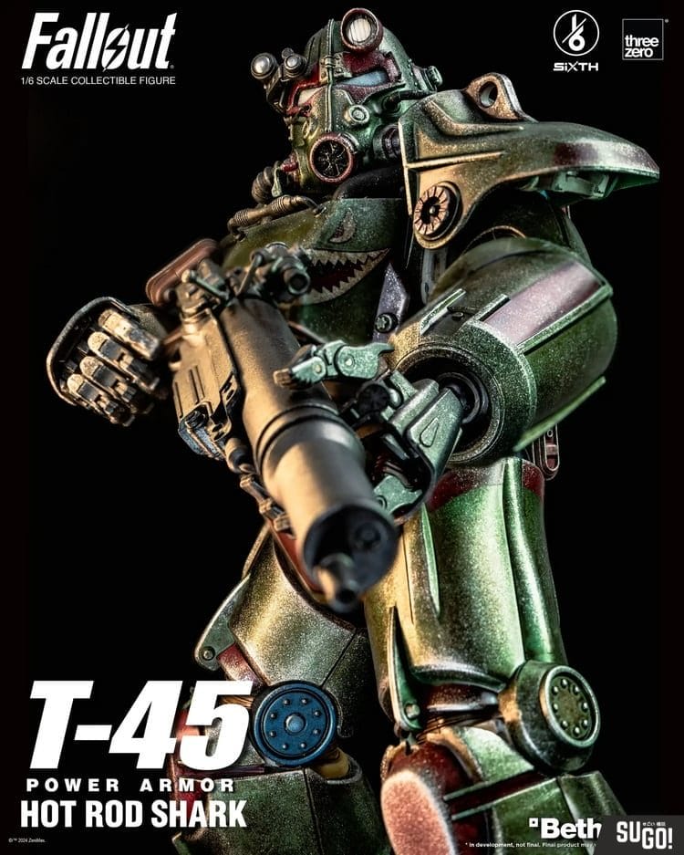 3A Threezero 3Z0774 《Fallout》T-45 Hot Rod Shark Power Armor Action 1/6 ...