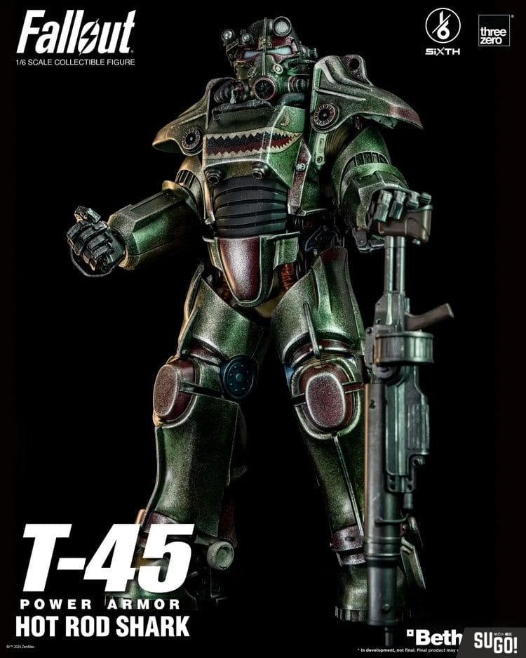 3A Threezero 3Z0774 《Fallout》T-45 Hot Rod Shark Power Armor Action 1/6 ...