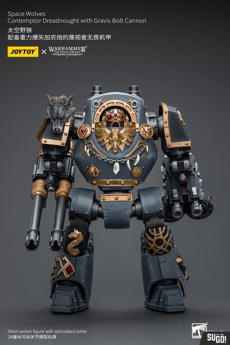 Joy Toy JT9961 Warhammer The Horus Heresy Space Wolves Contemptor Dreadnought With Gravis Bolt Cannon Action 1/18 Action Figure