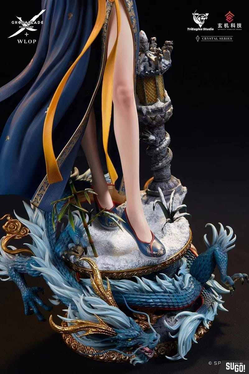 TriEagles Studio Wlop Ghost Blade Jade Jing Hong (Indigo Blue Ver.) 1/4  Licensed Statue - Sugo Toys | Australian Premium Collectable Store