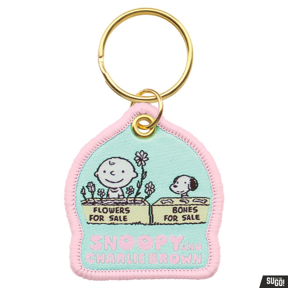 T's Factory Snoopy Trading Patch Key Ring Happiness is 75 Years
