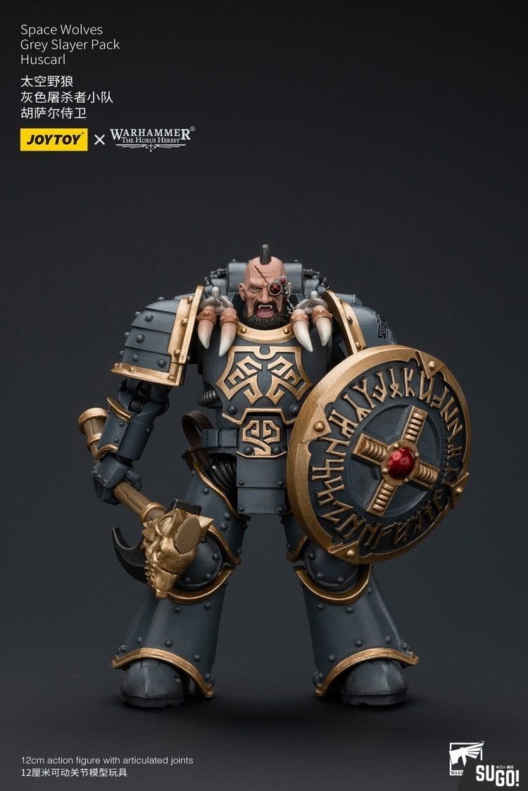 Joy Toy JT7387 Warhammer'The Horus Heresy' Space Wolvesgrey Slayer Packhuscarl 1/18 Action Figure