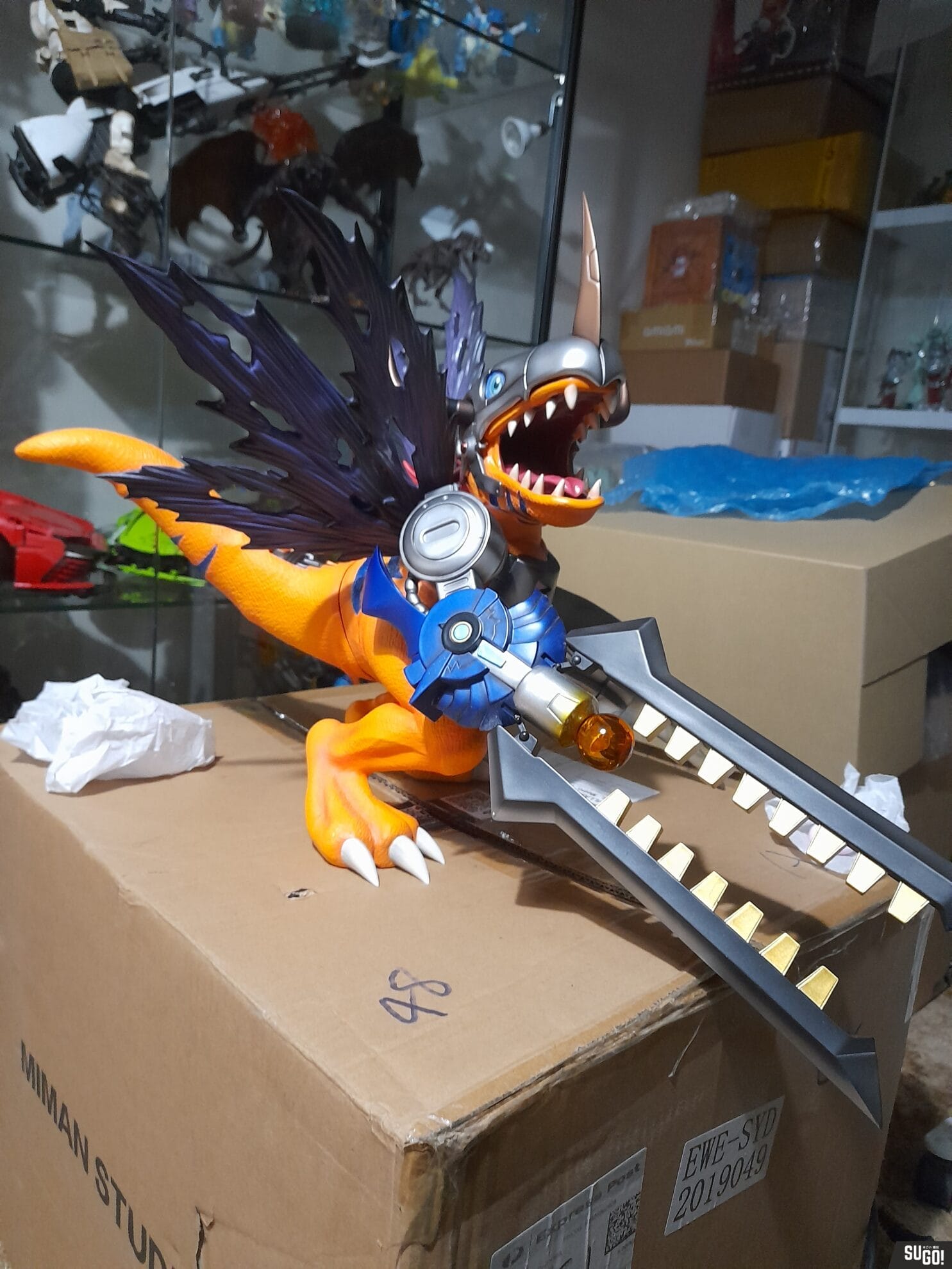 Miman Studios Digimon Metal Greymon EX Ver. GK Statue photo review