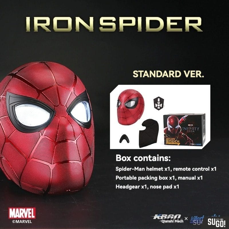 Killerbody Marvel Iron Spider 1/1 Licensed Wearable Helmet (Standard Ver.) No Base