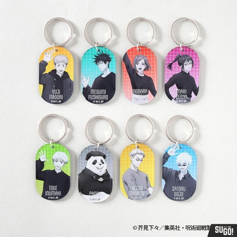 Nihon TV Service Jujutsu Kaisen Metallic Acrylic Keychain Casual Wear ver. (1 Random Pack)