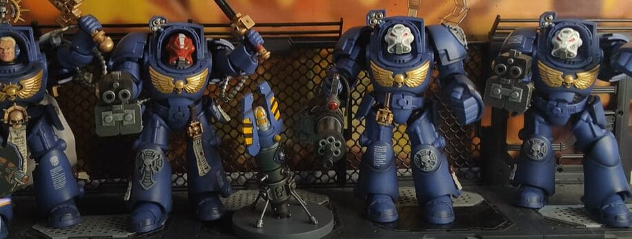 Joy Toy JT9923 Warhammer 40000 Ultramarines Terminator Squad Sergeant With Power Sword And Teleport Homer Action 1/18 Action Figure photo review