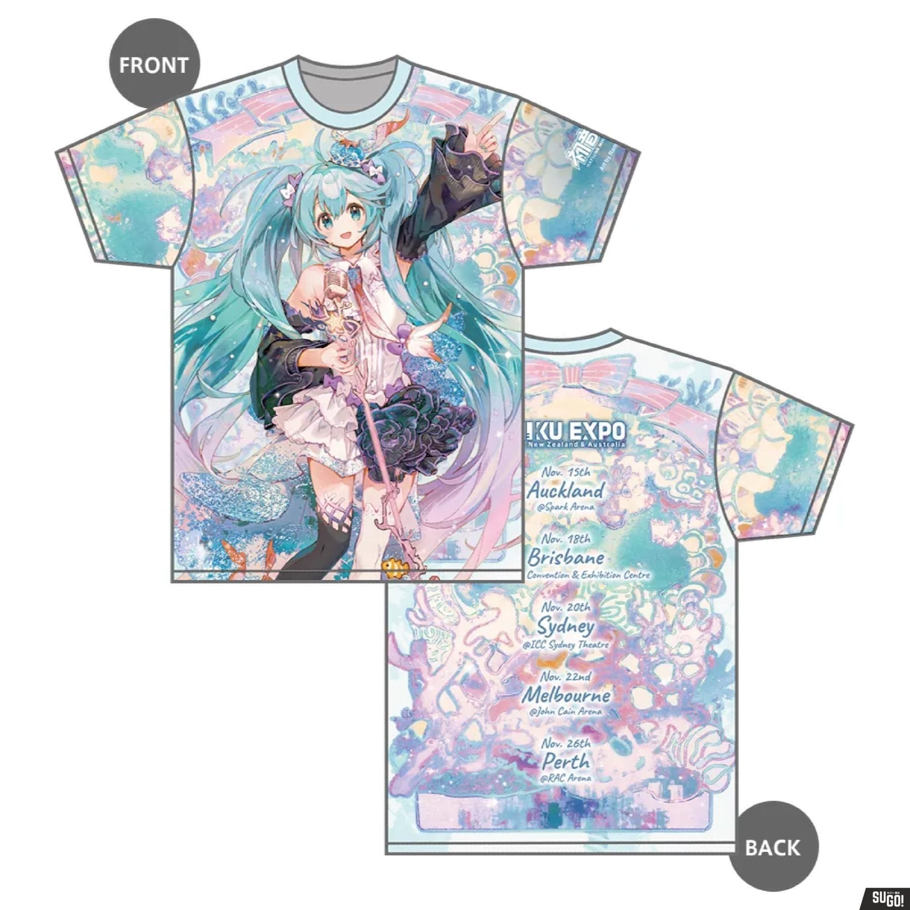 Rare Lot bundle set of 2 Miku Expo factory T Shirts size Large