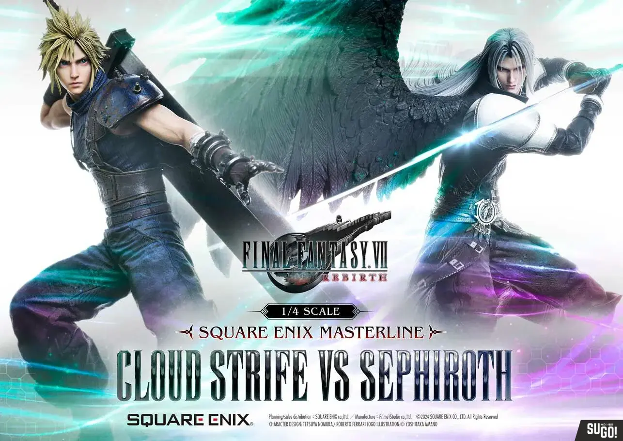 Prime 1 Studio Final Fantasy Vii Rebirth Cloud Strife Square Enix Masterline (SEM-08) Cloud Strife Vs Sephiroth 1/4 Statue