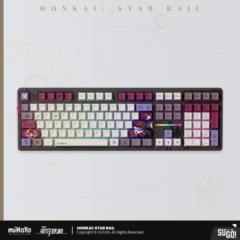 miHoYo Honkai: Star Rail Kafka Backlit Mechanical Keyboard Crystal Burgundy Switches