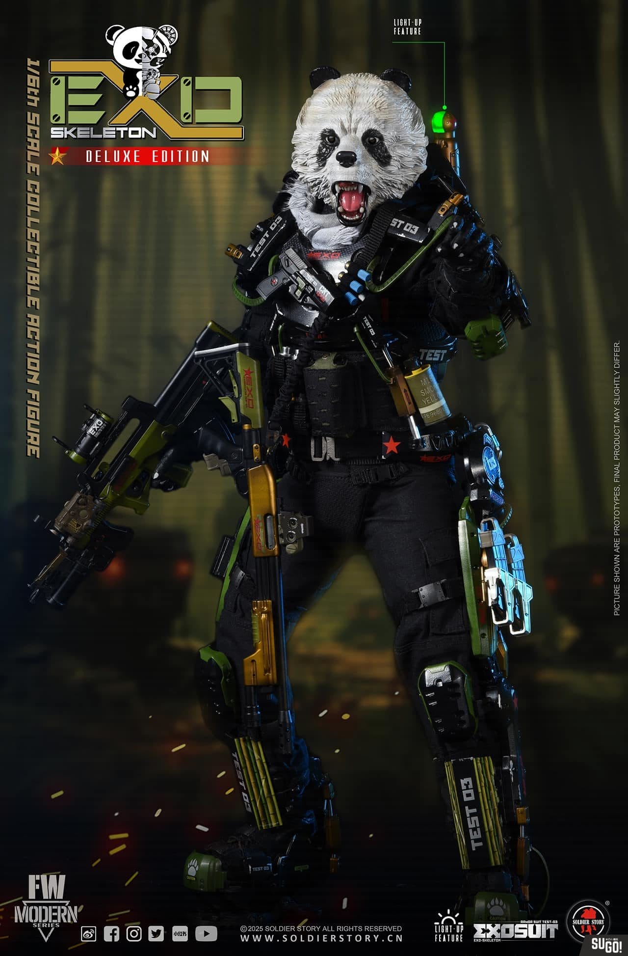 Soldier Story SS142 Original Exoskeleton Armor Panda Squad No.3 Deluxe Ver. 1/6 Action Figure