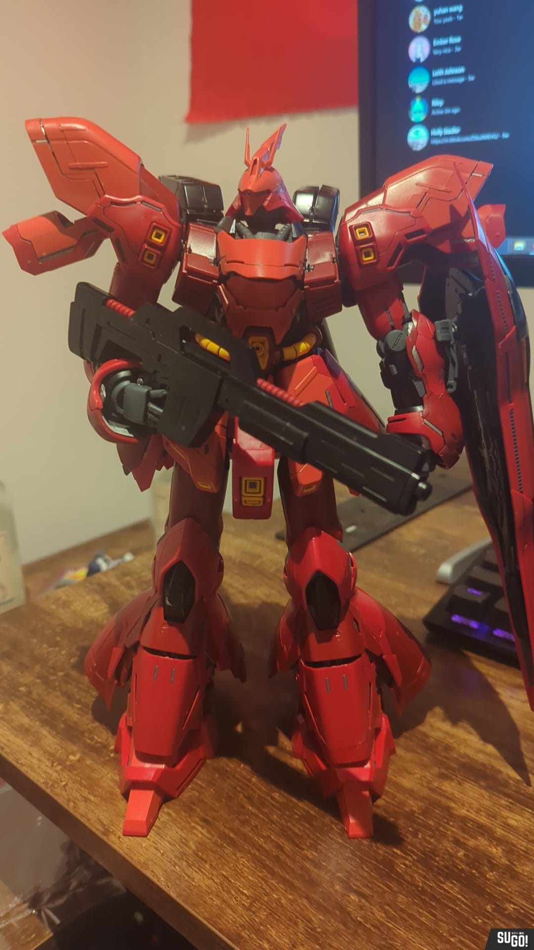 Bandai MG 1/100 Sazabi Gundam Charia Ver.ka Model Kit 55457 photo review