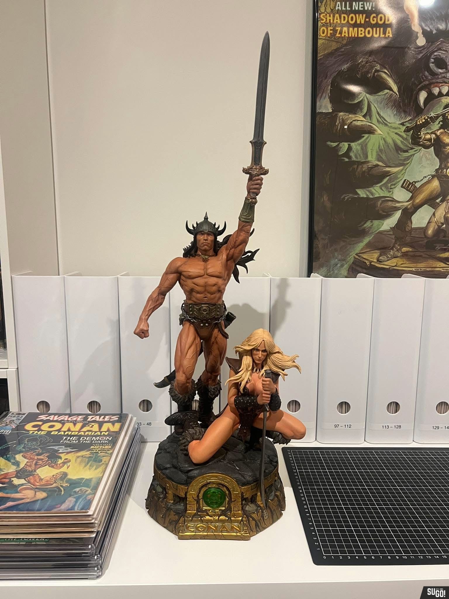 Mezco Toyz Conan The Barbarian Static-6 Conan And Valeria 1/6 Scale Statue photo review