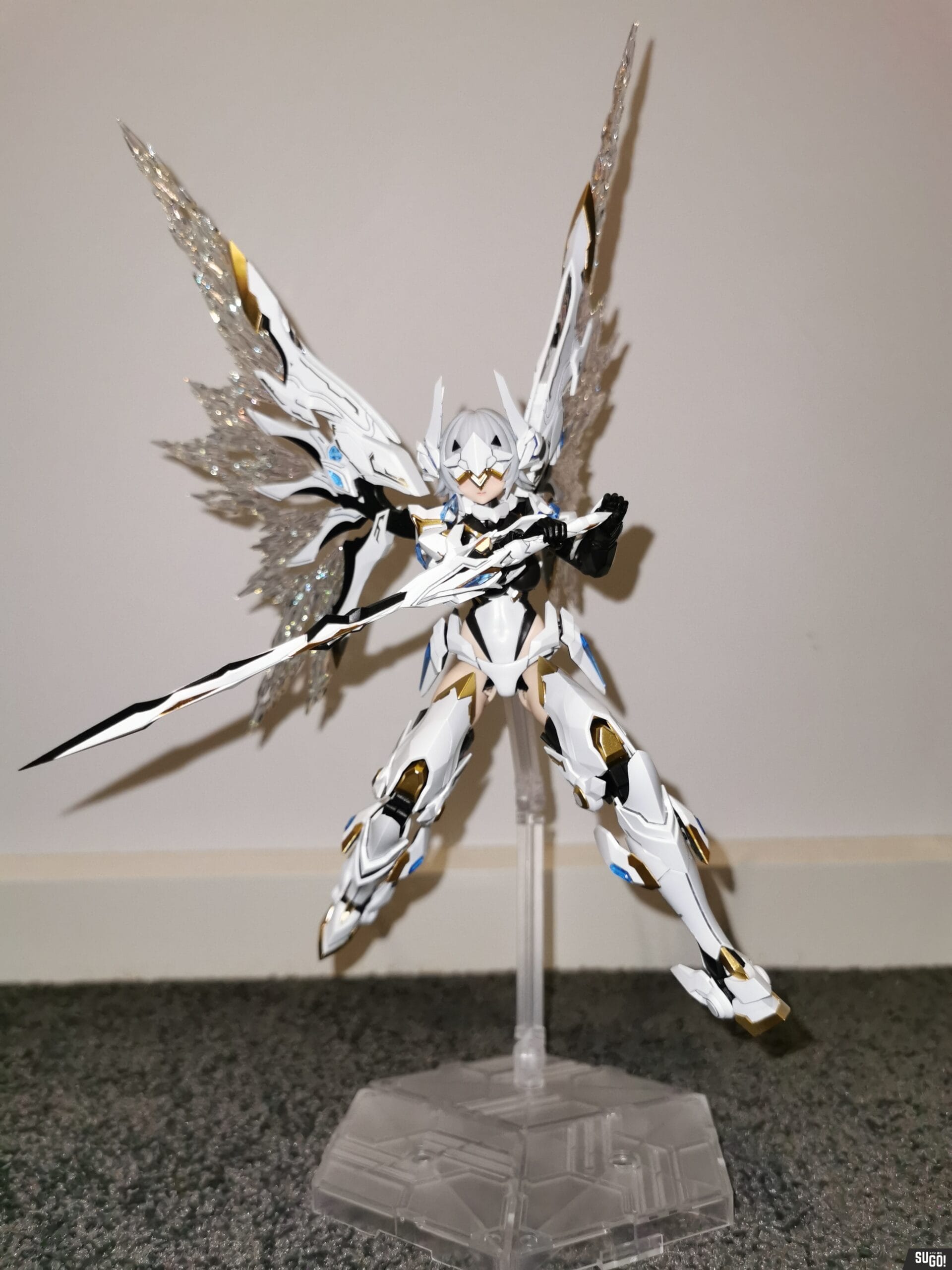 Click to view full screen Animester Nuclear Gold Reconstruction White Dragon Knight Galahad Mobile Suit Girl 1/12 Action Figure photo review