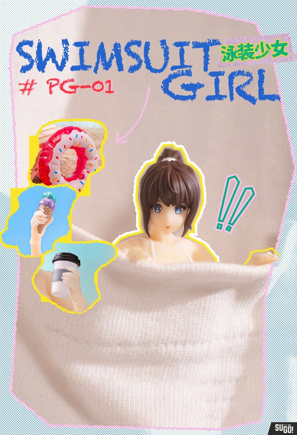 LADoTOYS Pocket Girl PG-01 Swimsuit Girl Action Figure