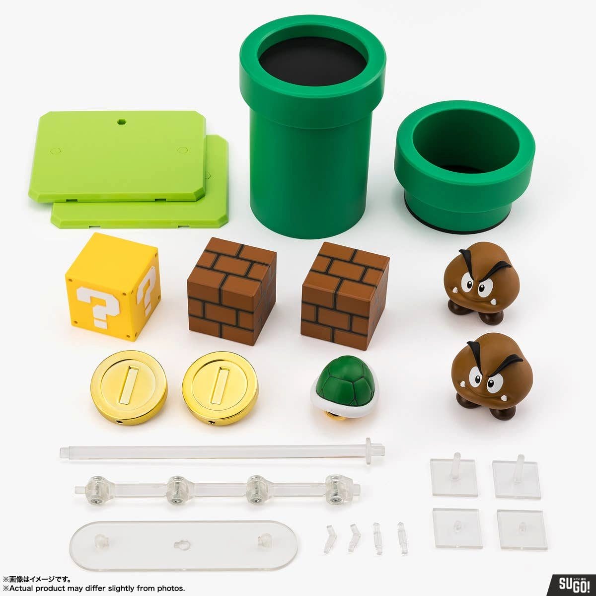 Bandai S.H.Figuarts Super Mario Brothers Playset (Super Mario) Action Figure