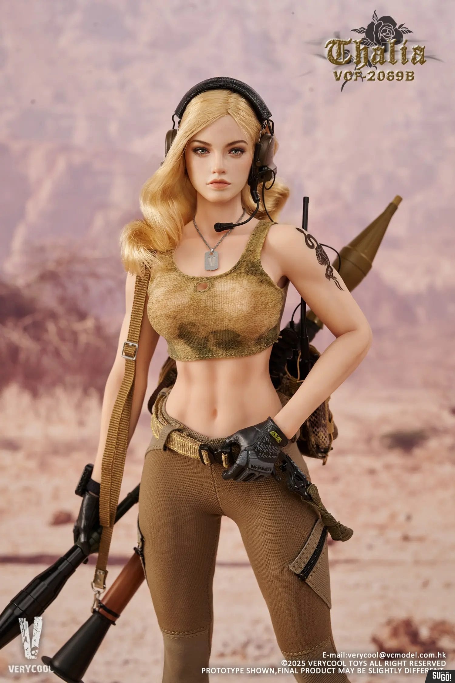 VERYCOOL Desert Female Soldier Thalia Blonde Hair Ver VCF-2069B 1/6 Scale Action Figure