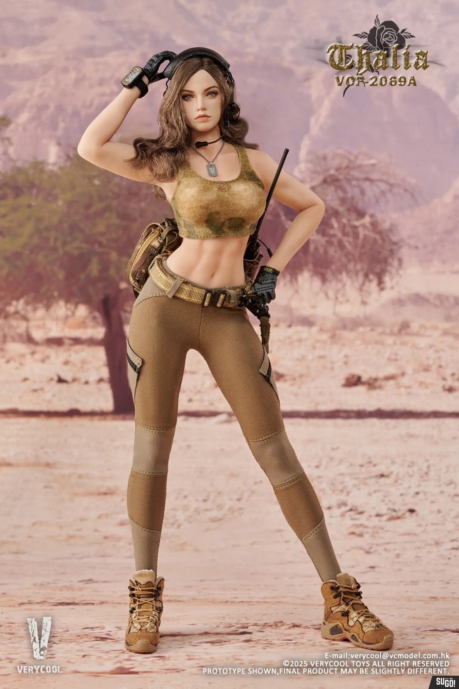 VERYCOOL Desert Female Soldier Thalia Brown Hair Ver. VCF-2069A 1/6 Scale Action Figure