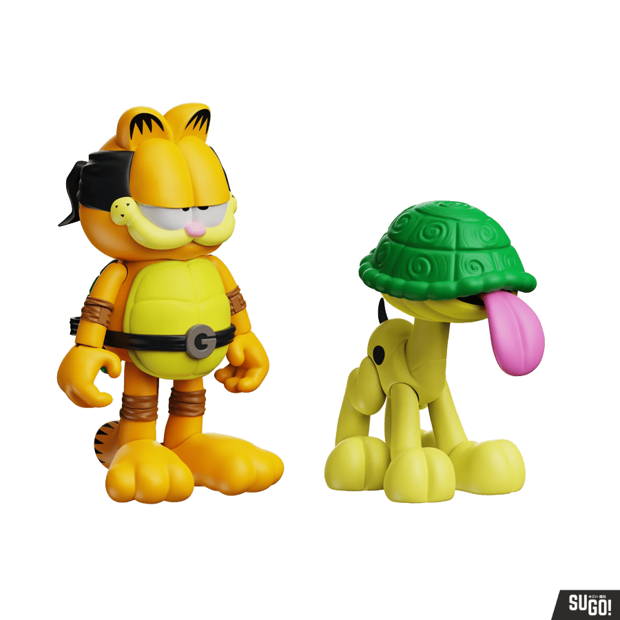 Boss Fight Studios Garfield x Teenage Mutant Ninja Turtles - Garfello & Sidekick Odie Action Figure