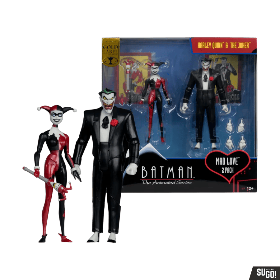 McFarlane Toys DC Direct - Batman Animated (Comic) Harley Quinn & The Joker (Mad Love) Gold Label Action Figure