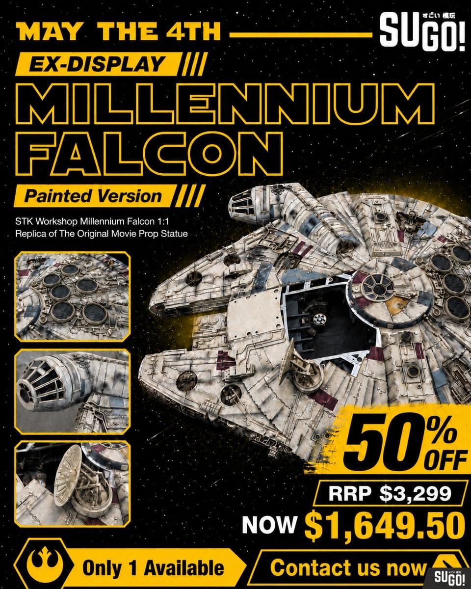 [EX-Display] STK Workshop Millennium Falcon 1/1 Replica of The Original Movie Prop Statue (Painted Ver.)