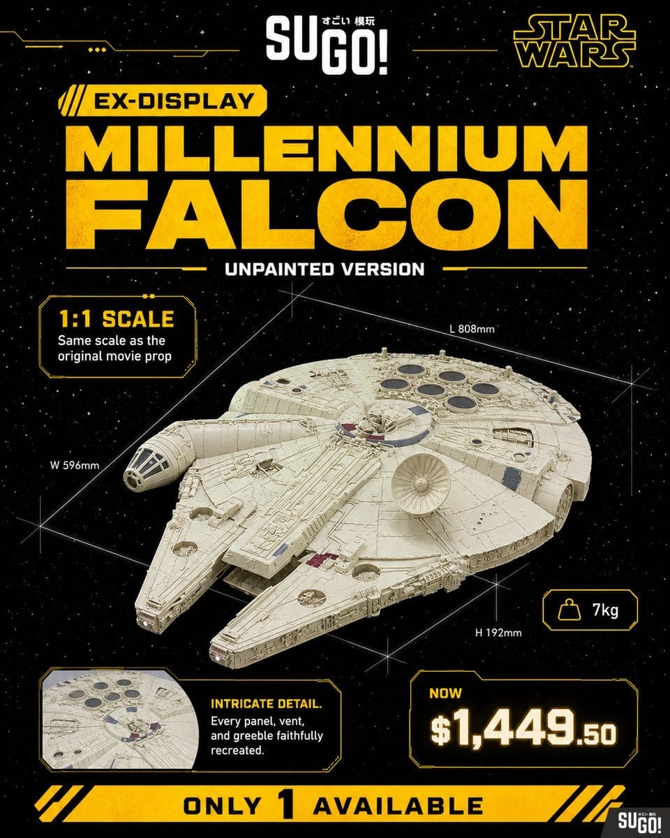 [EX-Display] STK Workshop Millennium Falcon 1/1 Replica of The Original Movie Prop Statue (Unpainted Ver.)